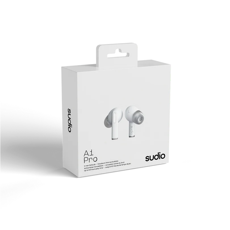 Sudio A1 Pro Wireless Earbuds with ANC - White