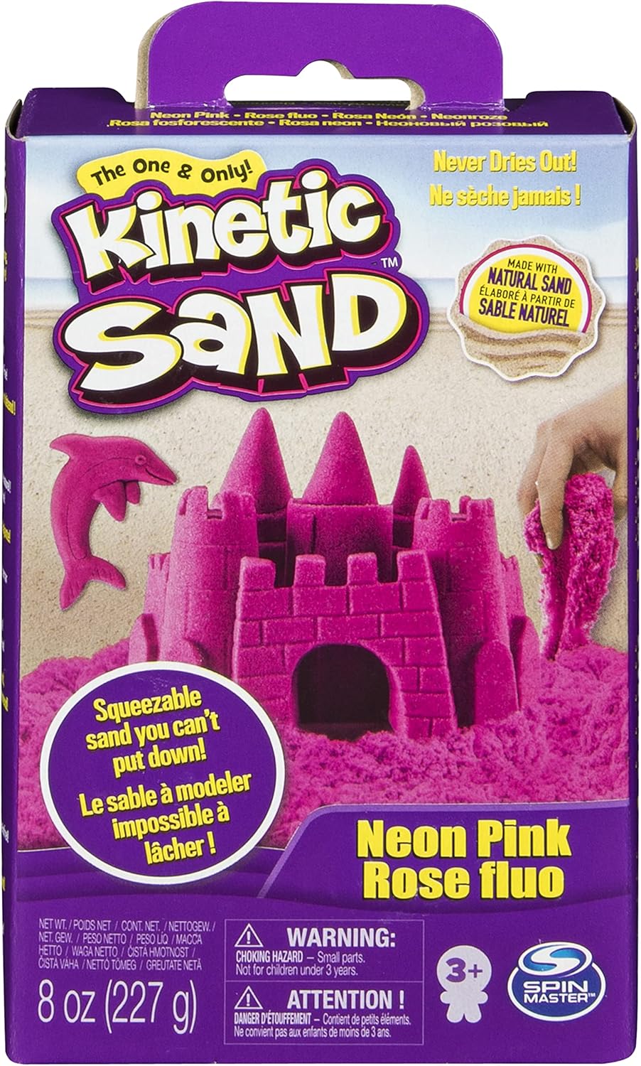 SPIN MASTER KINETIC NEON SAND BOX 8OZ ASSORTED