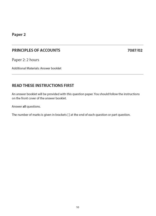 Practice Makes Perfect O-Level Principles of Accounts (Mock Examination Papers)
