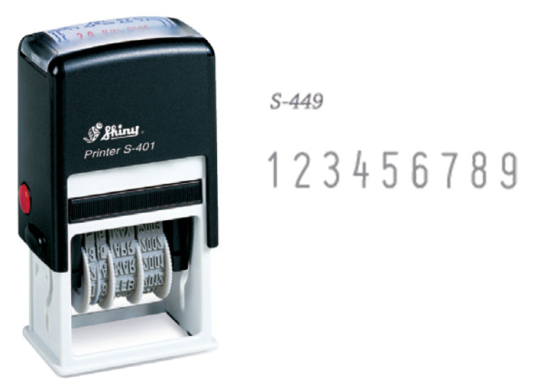 9 Band Self-inking Number Stamp (4mm)