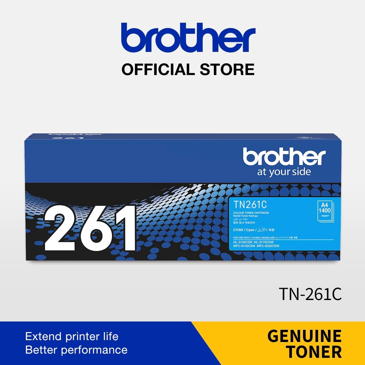 Brother TN-261C Cyan Toner 1400 Pages