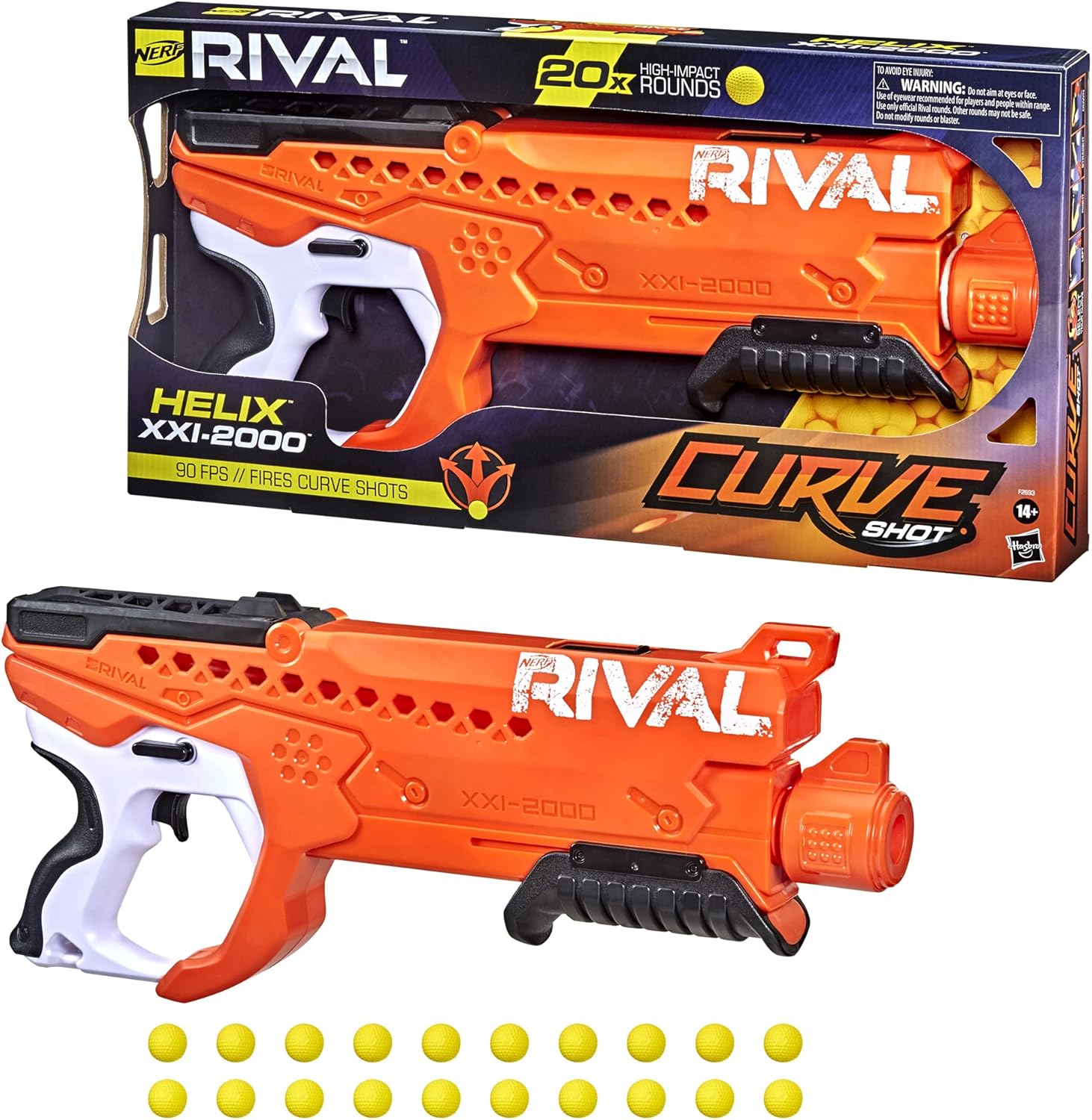 HASBRO NERF RIVAL CURVE SHOT HELIX XXI 2000 TOY BLASTER