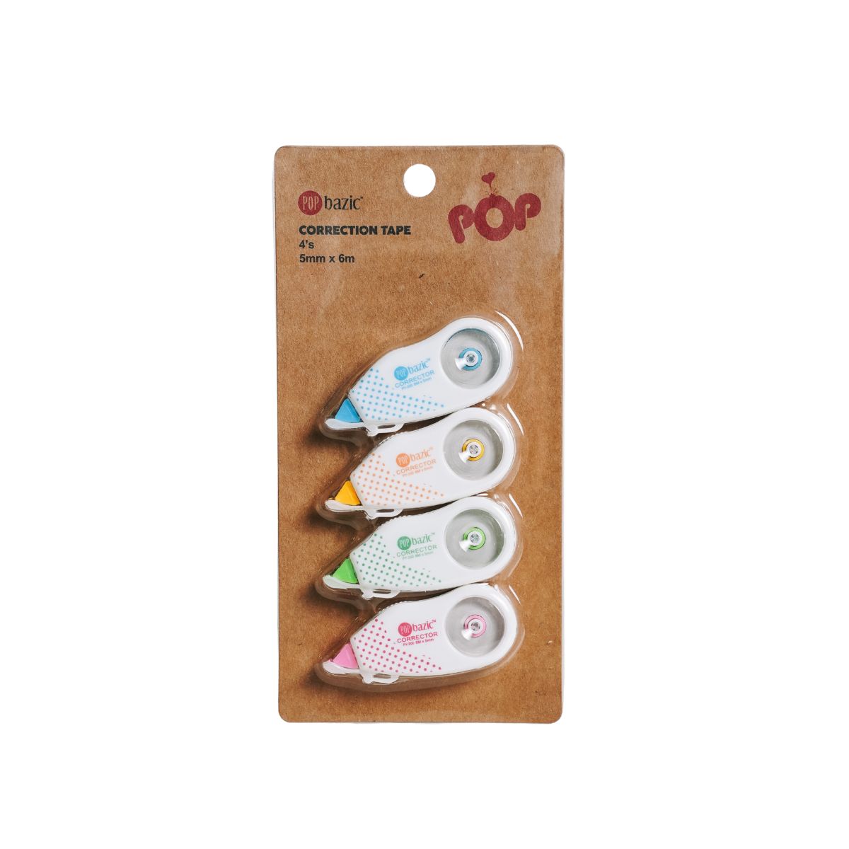 Pop Bazic Correction Tape Py200a 4 Piece