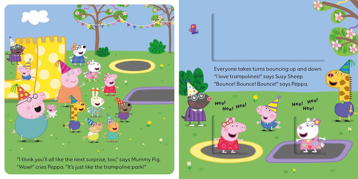 Peppa Pig: Peppa’s Muddy Puddle Party: A Slide-and-Play Book (Board Book)