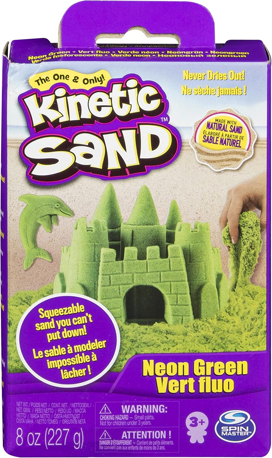 SPIN MASTER KINETIC NEON SAND BOX 8OZ ASSORTED