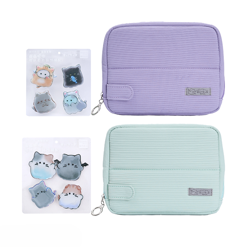 Obakenu Pouch with Phone Stand & Badges