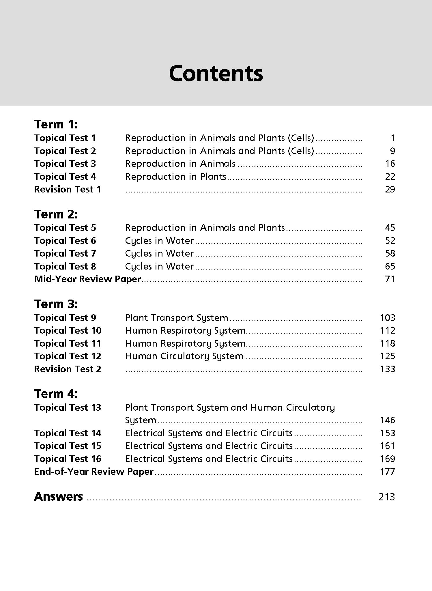 Primary 5 Science Topical Class Tests - 3rd Edition