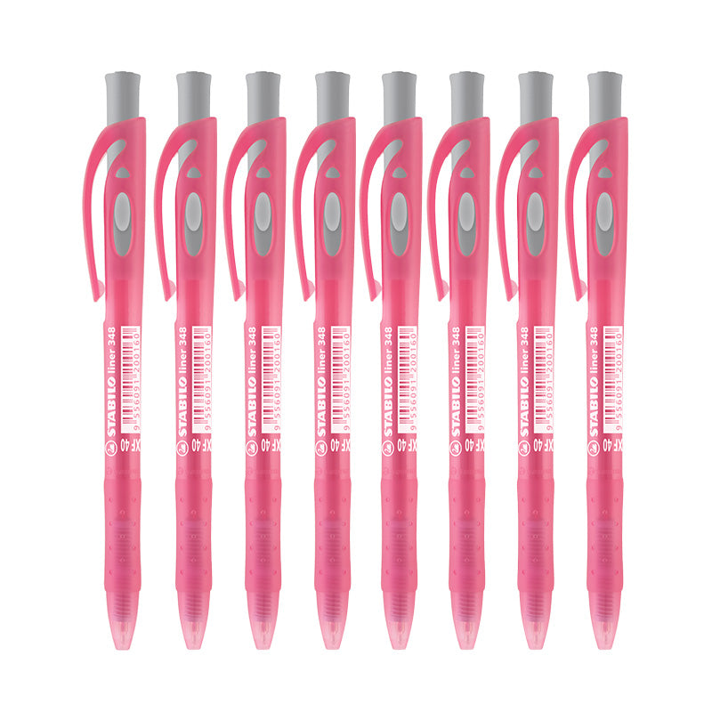 Stabilo 348 Liner Red Ballpoint Pen Set Of 8pcs 
