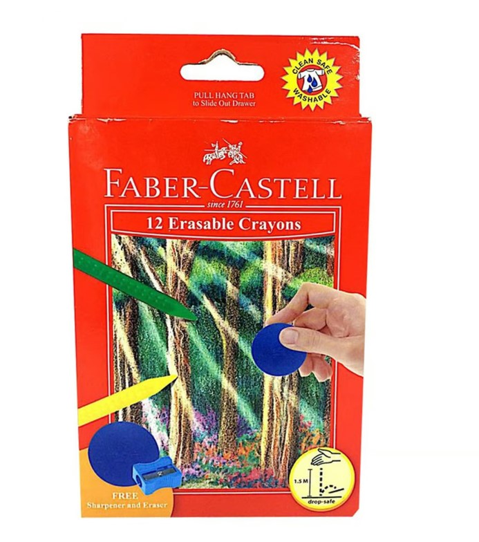 Faber-Castell Crayons 12 with Eraser and Sharpener-122530