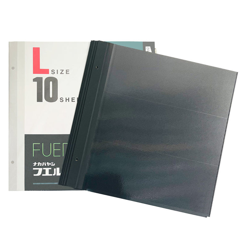 Ncl L-size Self-adhesive Album Refill (black) 10s