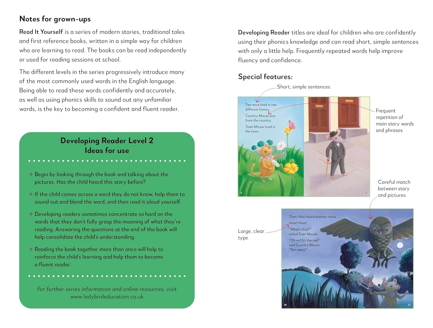 Town Mouse and Country Mouse: Read It Yourself - Level 2 Developing Reader (Hardcover)