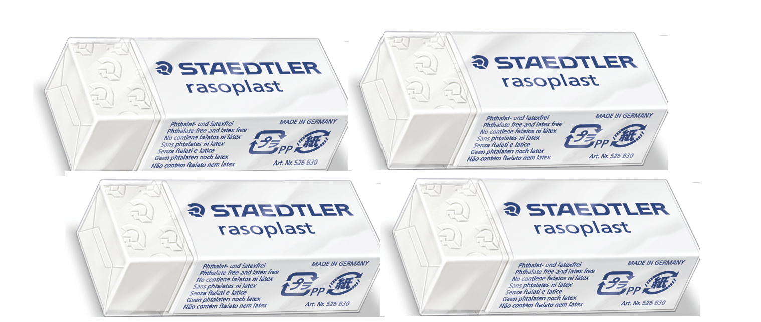STAEDTLER RASOPLAST ERASER 4 PCS 526 B30 
