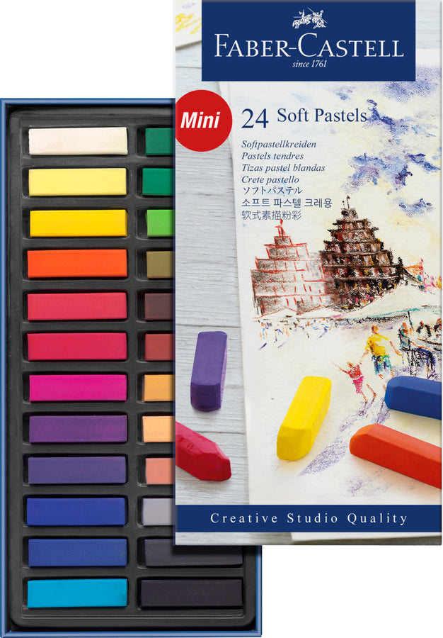 Faber-Castell Creative Studio Soft Pastel, Half Length 24 Colours-128224