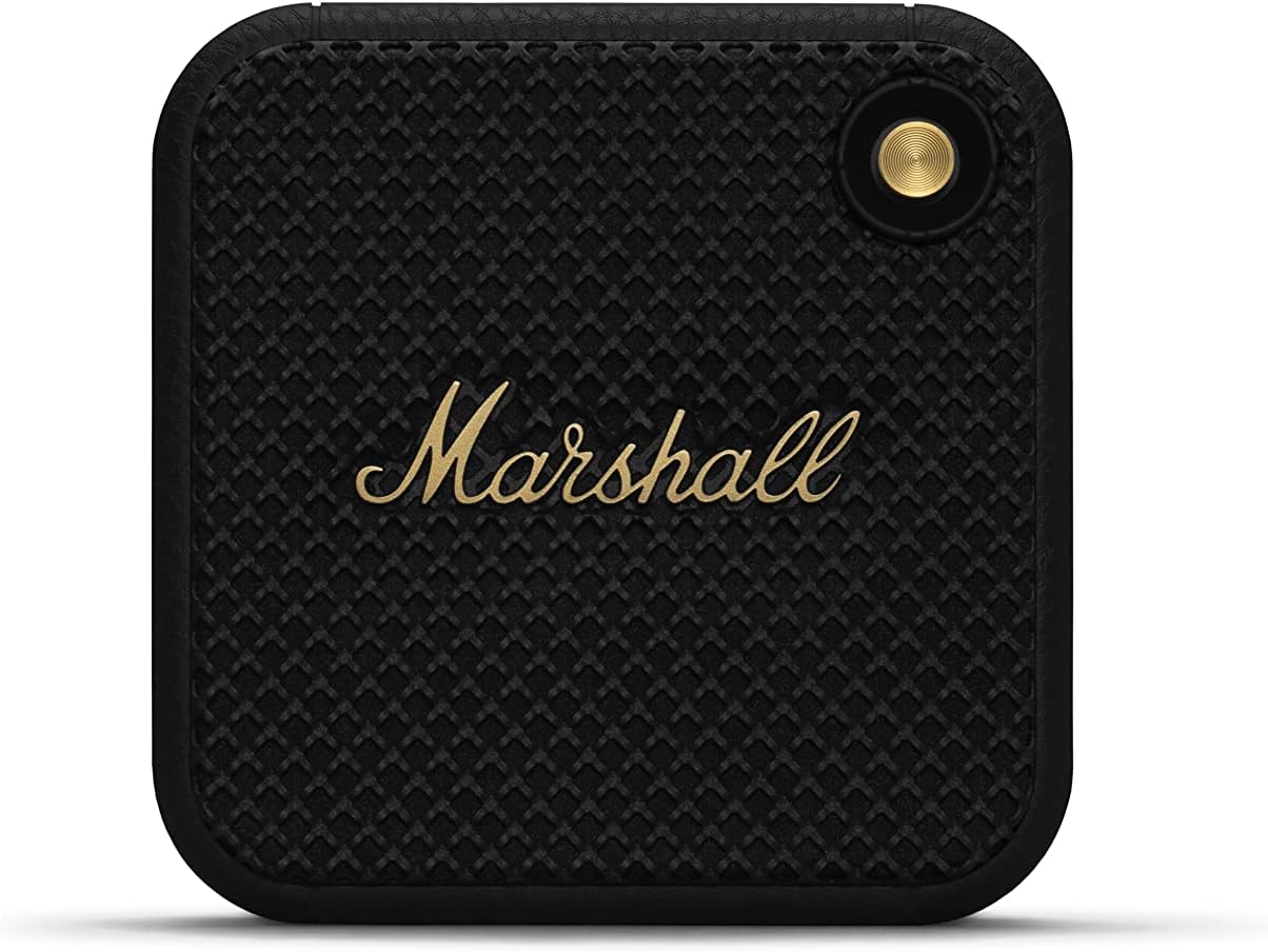 Marshall Willen Portable Bluetooth Speaker, Black & Brass
