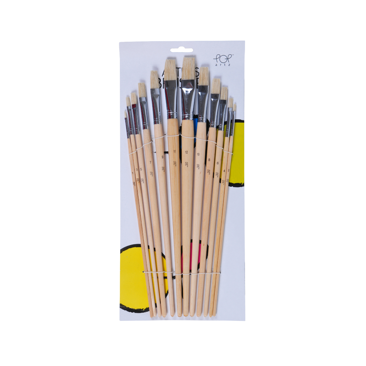 POP Artz Brush Size Set 12's
