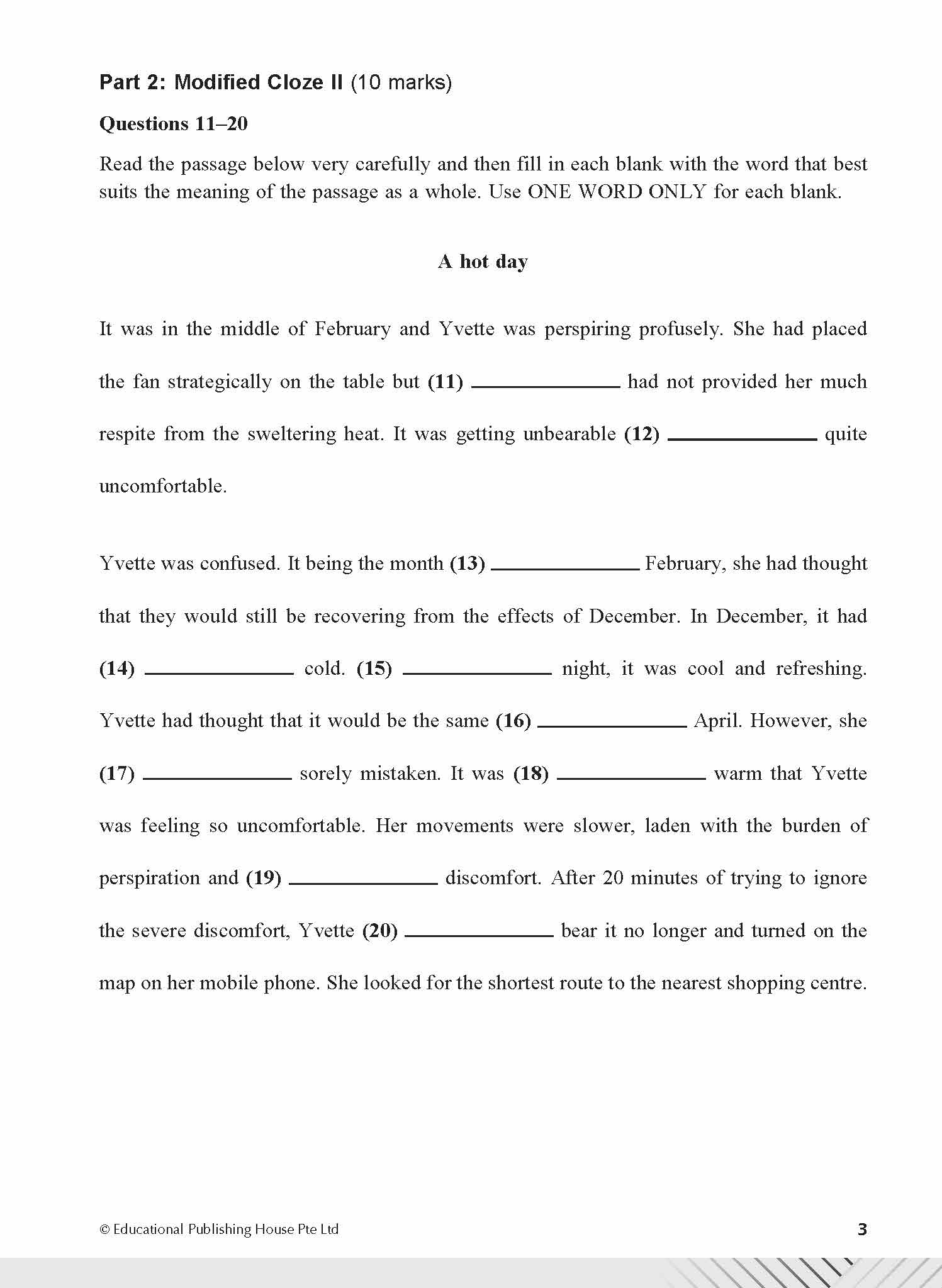 Secondary 2NT/G1 English Examination Practice