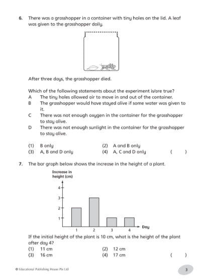 Primary 3 Science Tests