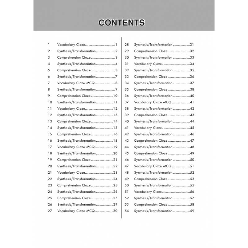 How to Score Synthesis/Transformation Comprehension Cloze Vocabulary Cloze 3