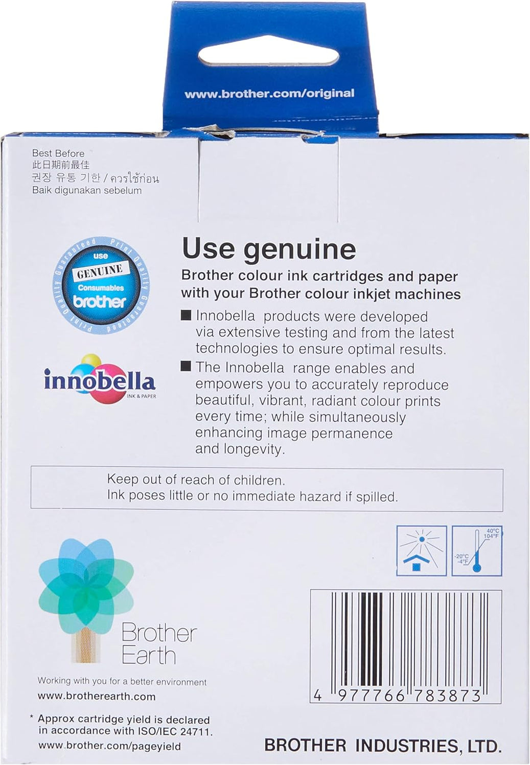 Brother LC3511CL3PK Original Ink Cartridge Compatible with DCP/MFC Series, 200 Pages, Cyan/Magenta/Yellow (Pack of 3)