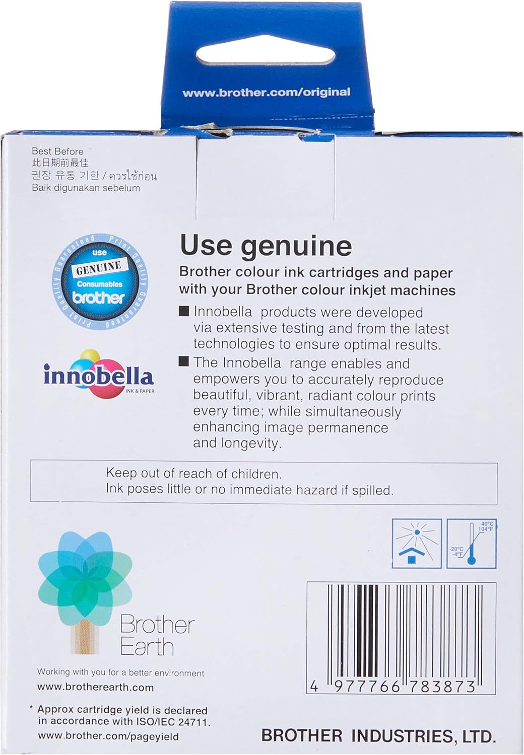 Brother LC3511CL3PK Original Ink Cartridge Compatible with DCP/MFC Series, 200 Pages, Cyan/Magenta/Yellow (Pack of 3)