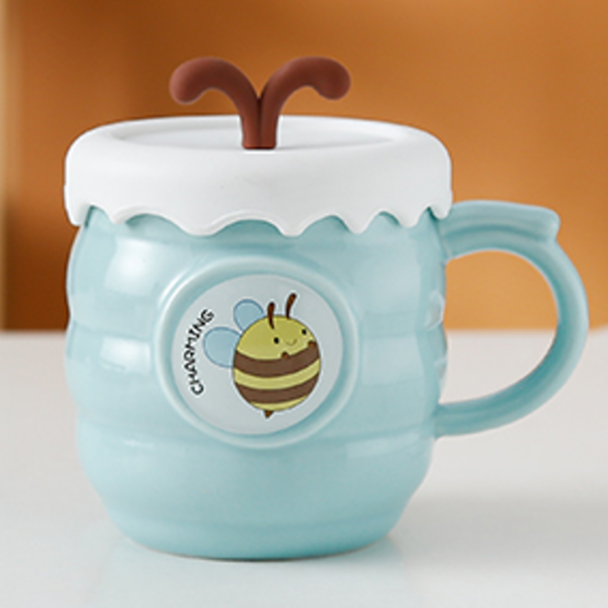 Ceramic Mug With Lid 450ml GS578