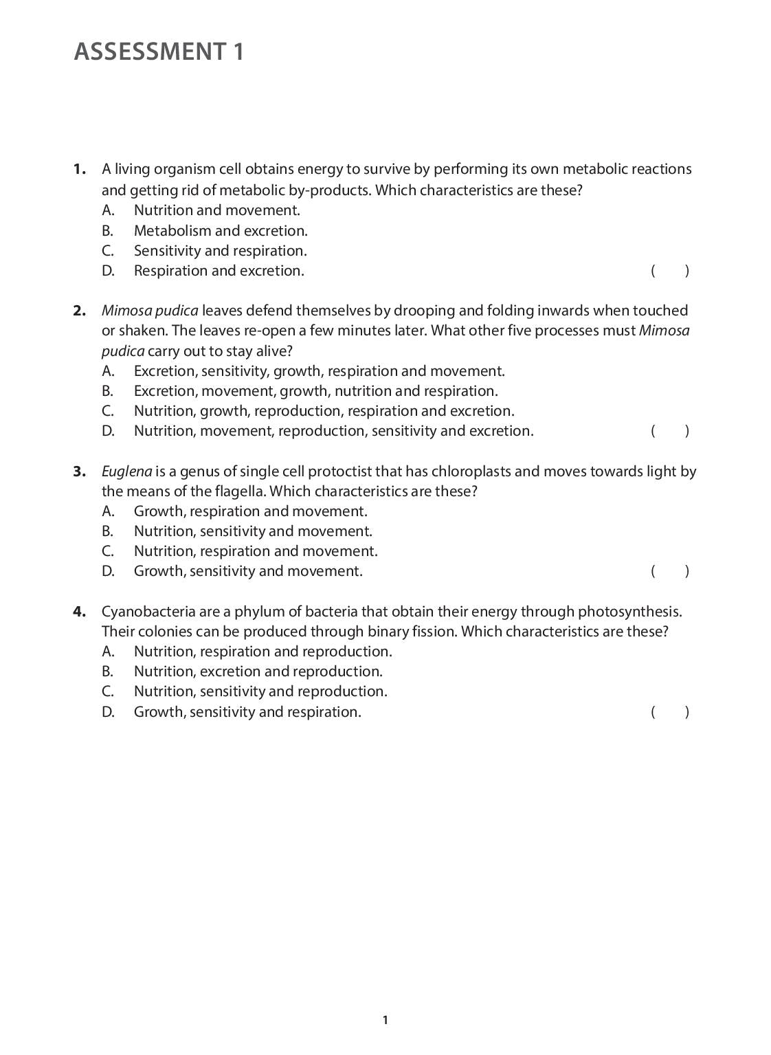 IGCSE Guide Biology Book 1 – Ordinary Level