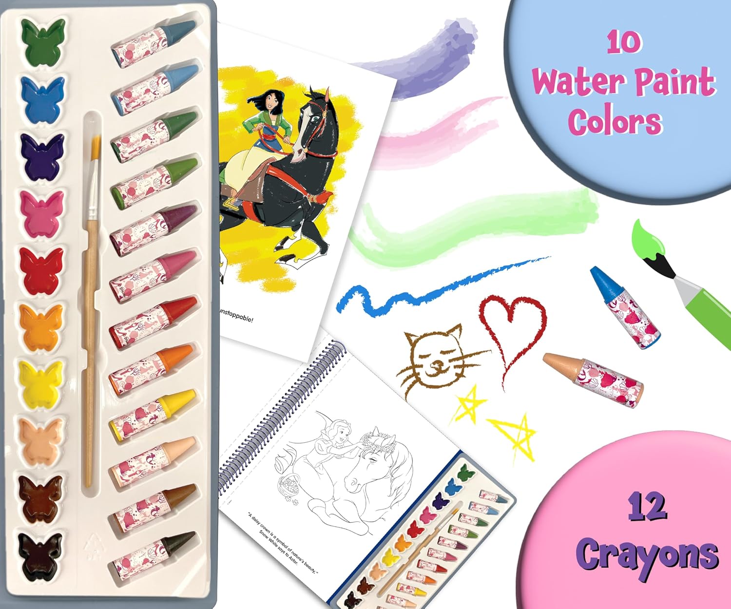 Disney Princess Deluxe Poster Paint & Color - Coloring Book For Kids ...