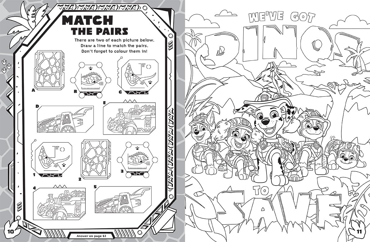 PAW Patrol The Dino Movie - Mega Colouring Book (Paperback)