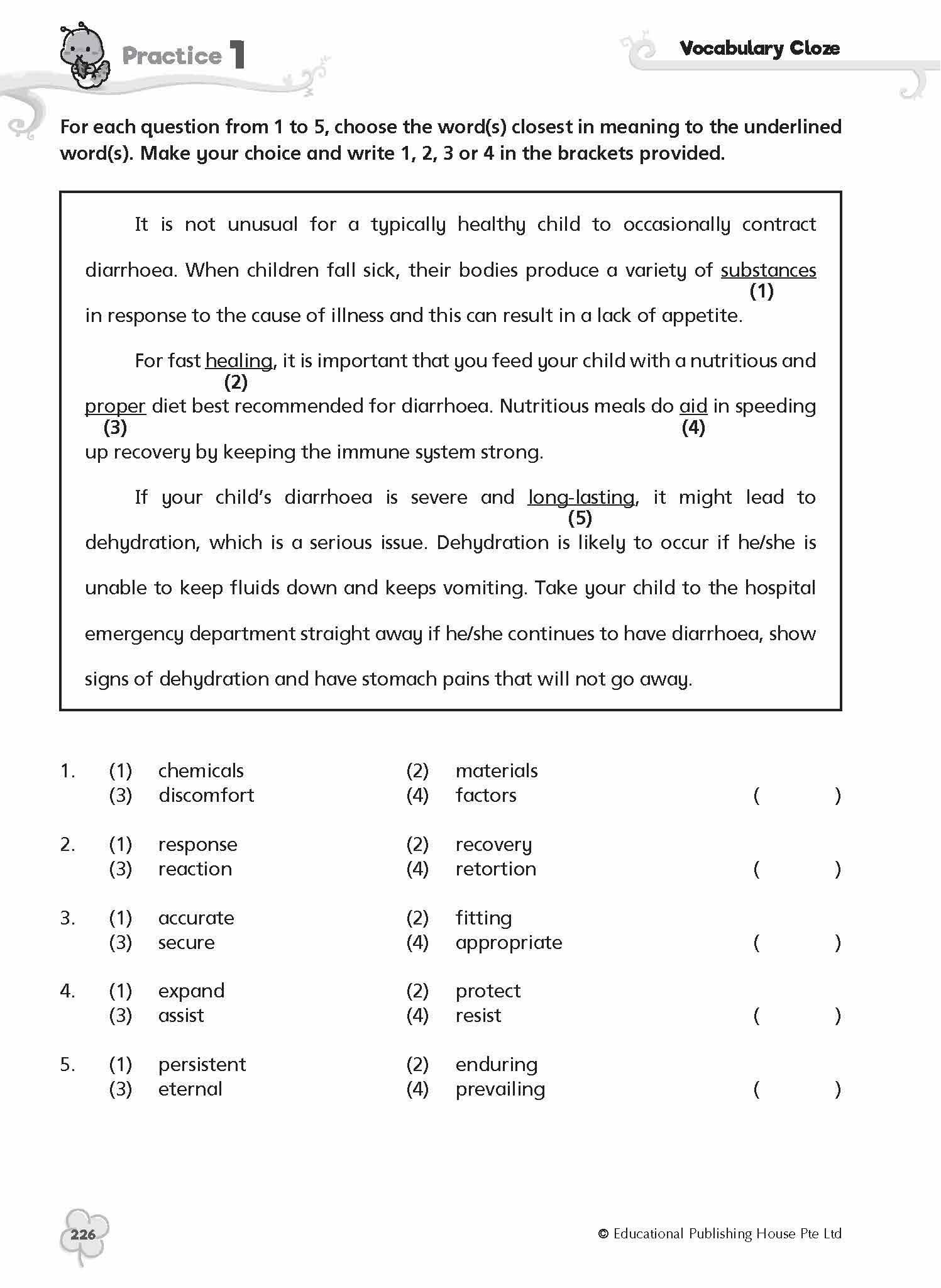 Primary 5 Complete Practice Book For Grammar, Vocabulary And Comprehension 4th Edition