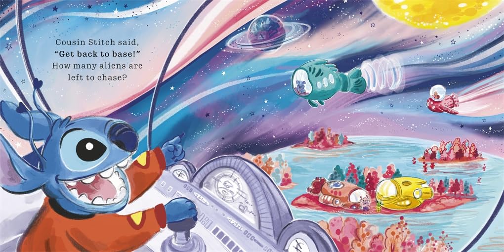 Disney Stitch Five Little Aliens: A Lift-The-Flap Picture Book