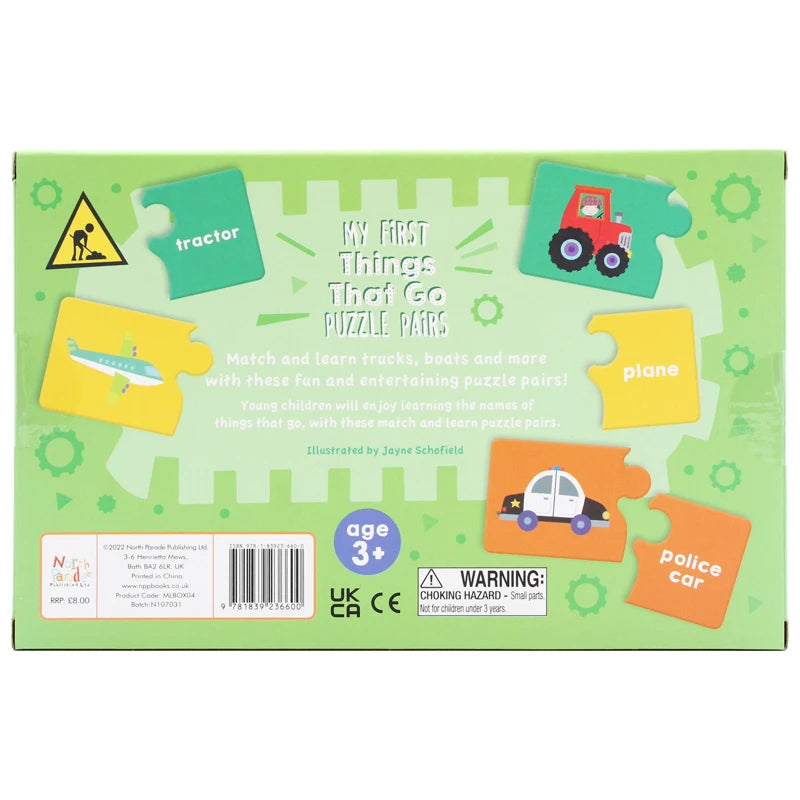 MY FIRST PUZZLE PAIRS THINGS THAT GO