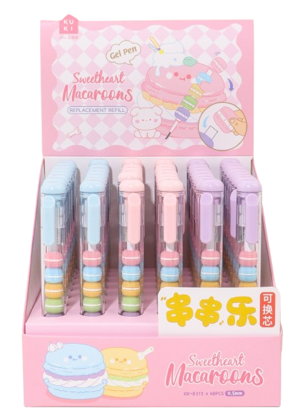 0.5mm Macaron Bead Gel Pen – Assorted Colour