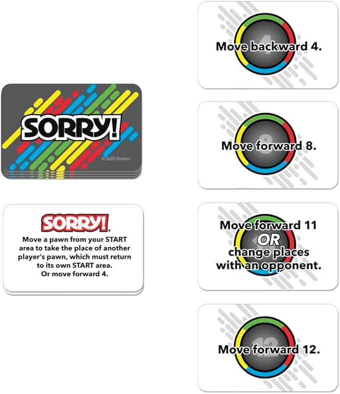 HASBRO SORRY GRAB AND GO GAME