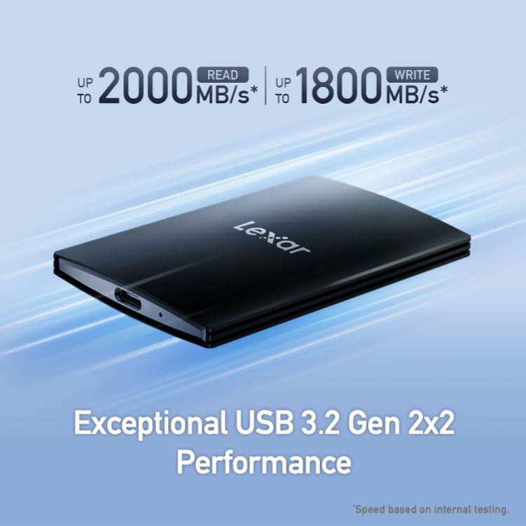 Lexar® SL500 1TB Portable SSD (LSL500X001T-RNBNG) – Popular Book