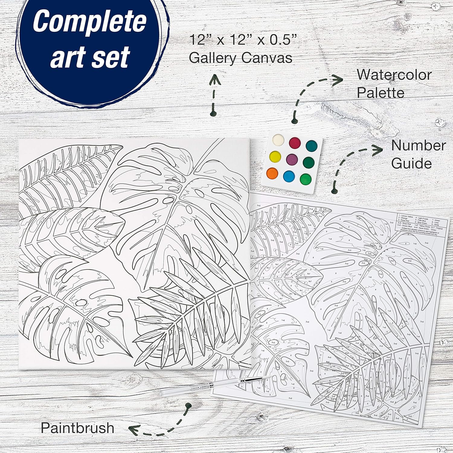 Faber-Castell Watercolour Paint by Number, Tropical-770634