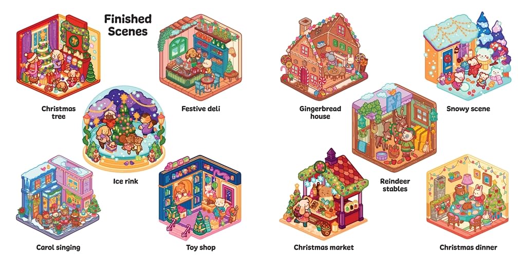 Sticker Rooms: Cuddly Christmas (Paperback)