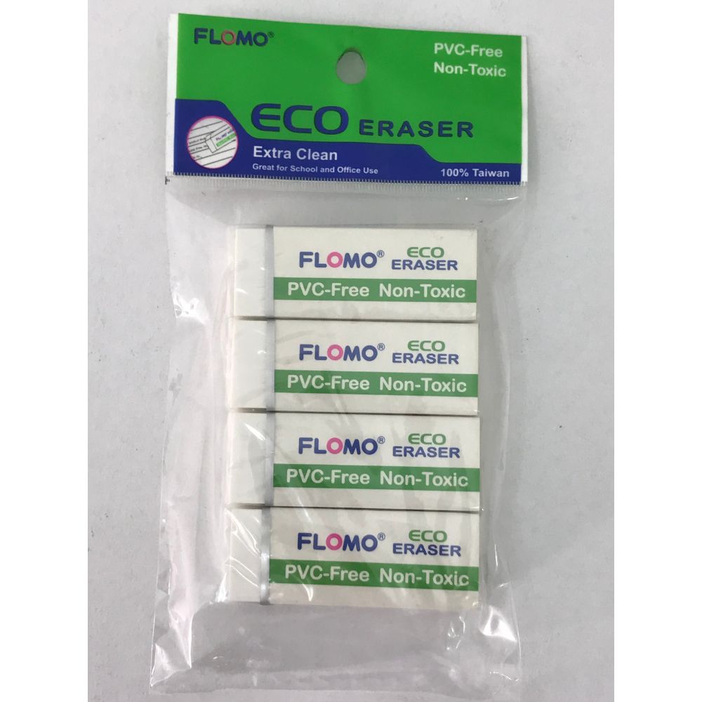 Flomo Eco Eraser White 4's – Popular Book Company Pte Ltd