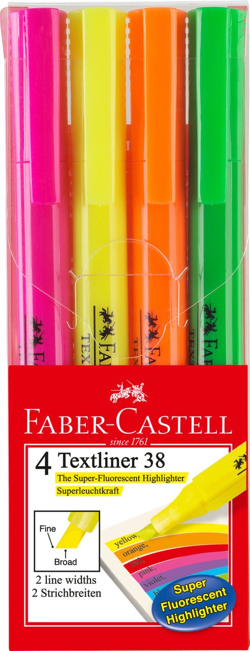 Faber-Castell Textliner 38, Set of 4-157704