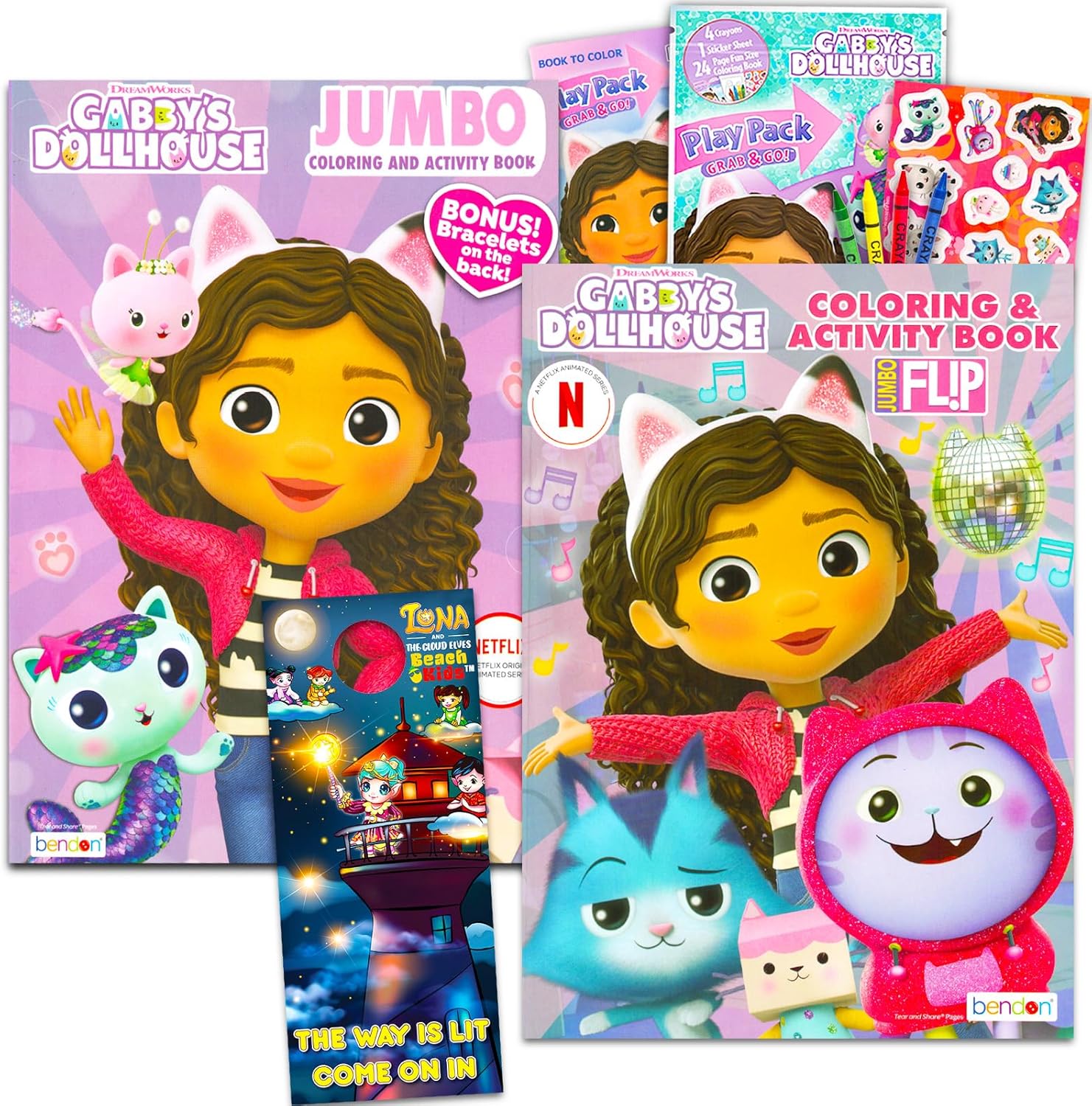 Gabby’s Dollhouse Coloring and Activity Books Set