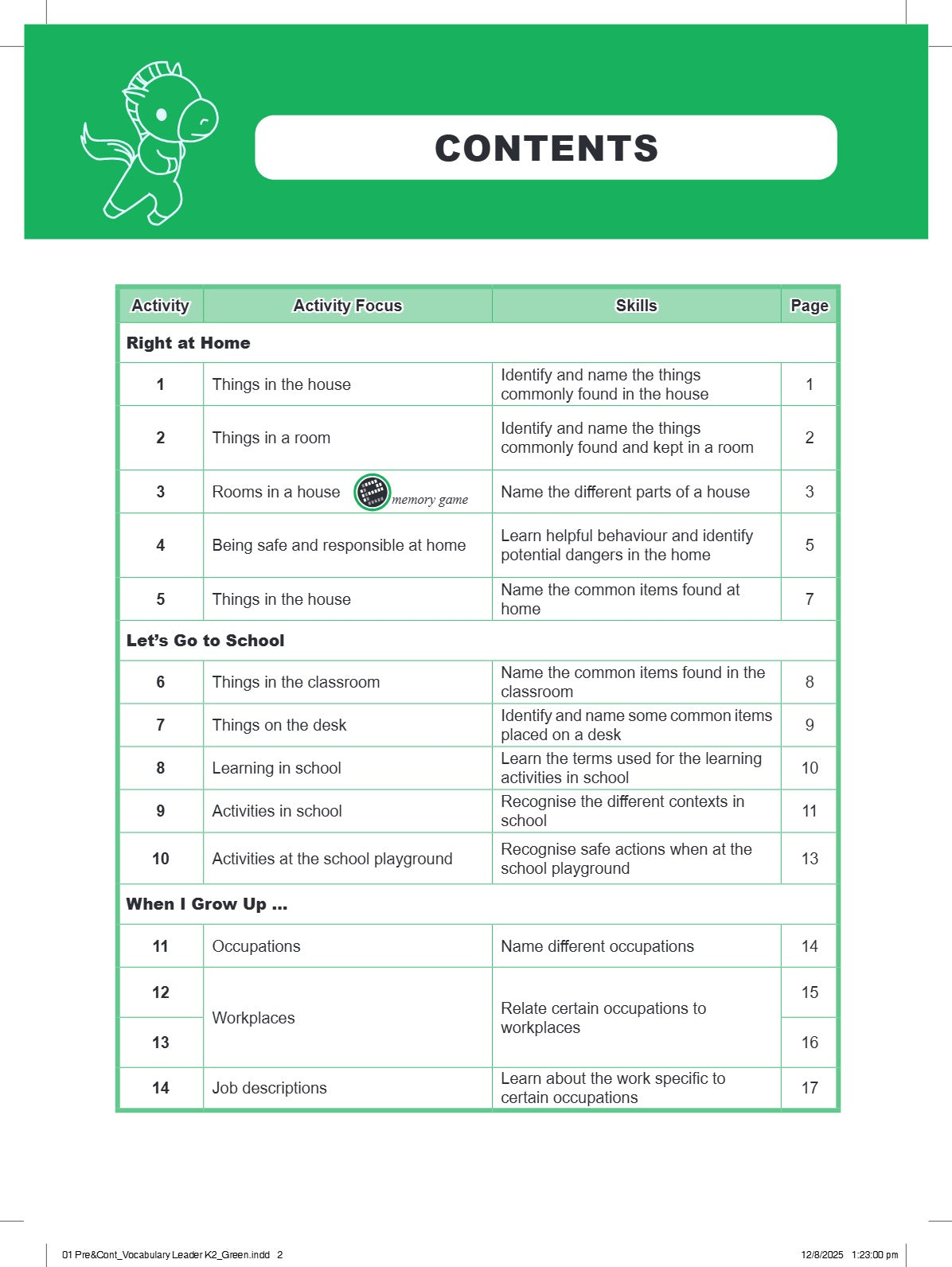 Little Leaders Vocabulary Leader K2