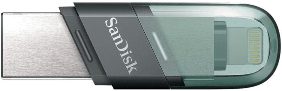 SanDisk SDIX90N-128G-GN6NE iXpand Flash Drive Flip for iOS, 128GB, Black
