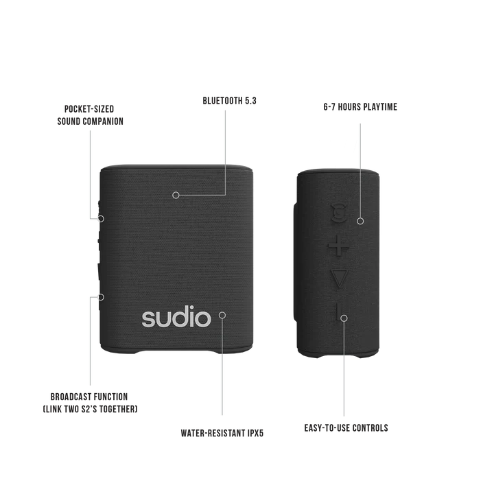 Sudio S2 Bluetooth Speaker With Loud Sound And Deeper Bass