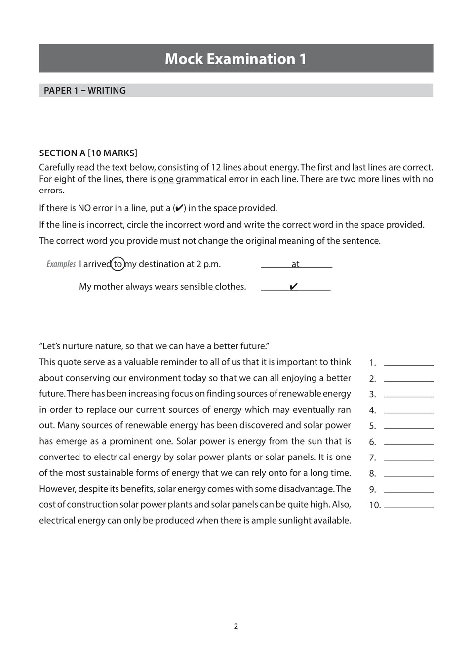O-Level: Ace Your O-Level English Mock Examination Papers 1 & 2