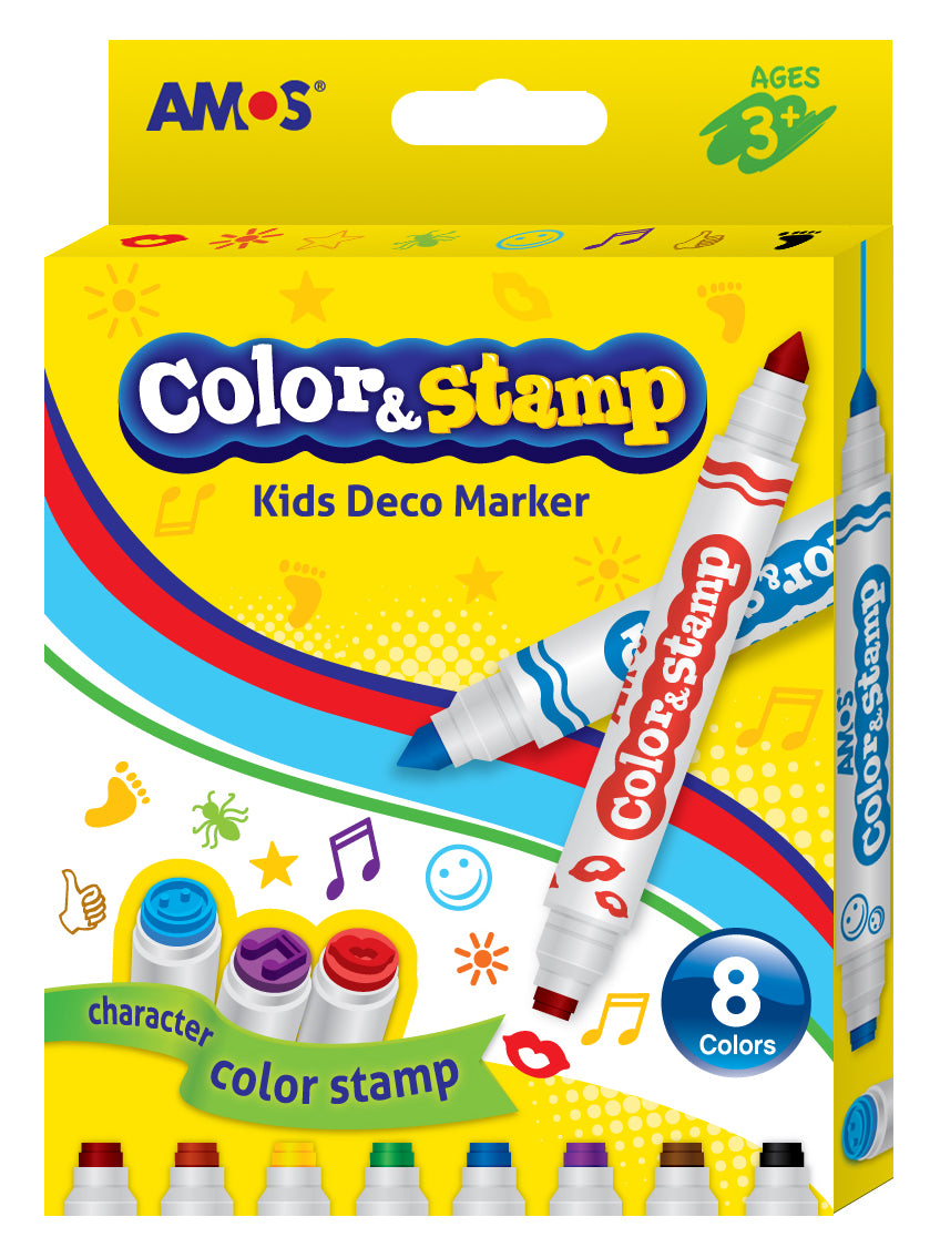AMOS C&S KIDS DECO MARKER 8 COL CS8P