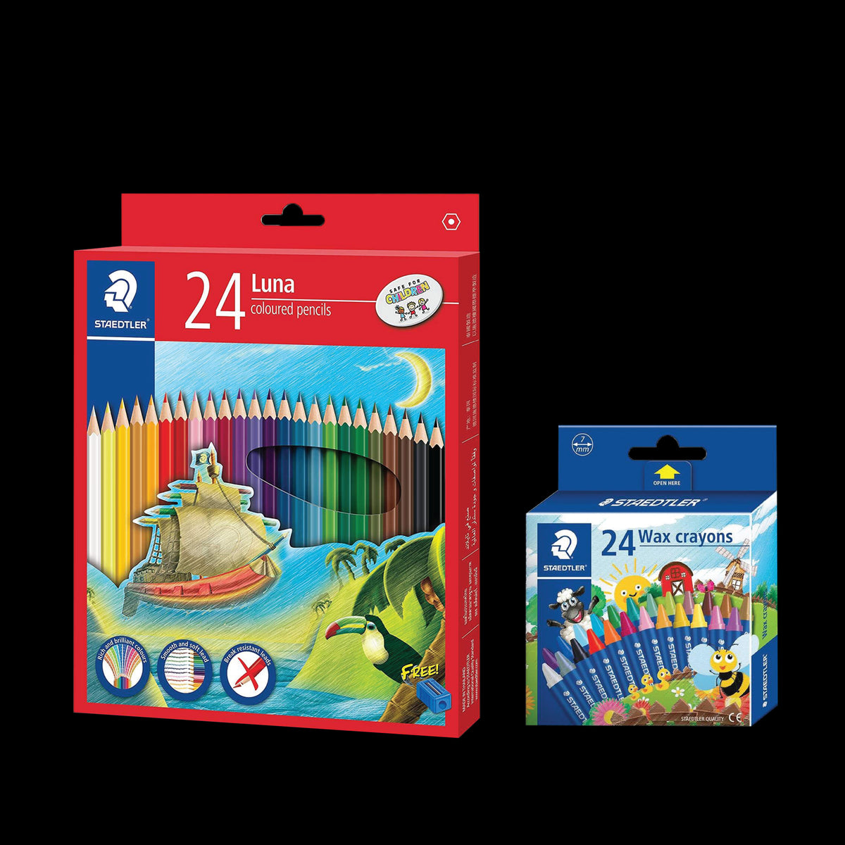 STAEDTLER LUNA COLOR PENCIL 24COL + WAX CAYON 24 COL