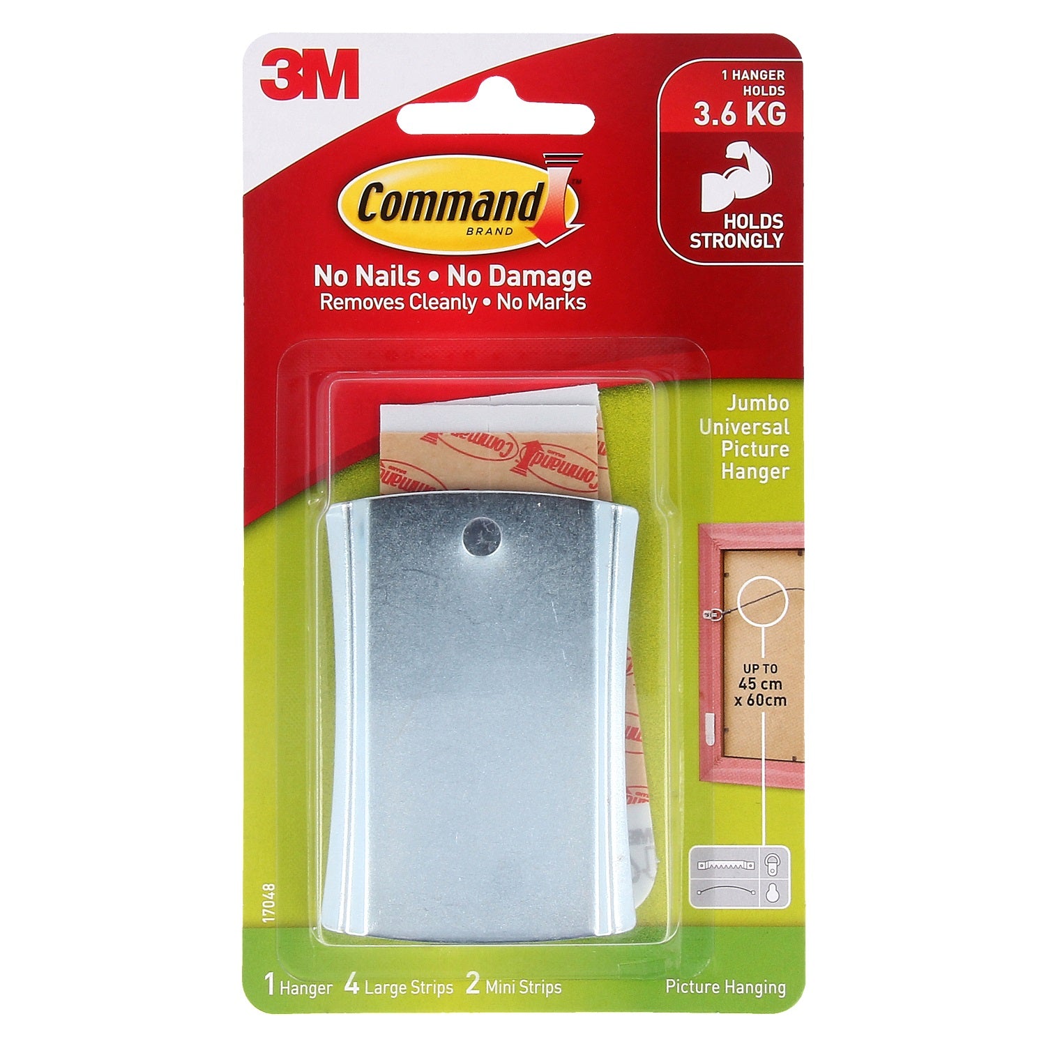 Command™ 17048 Sticky Nail Wire-Backed Metal Hanger