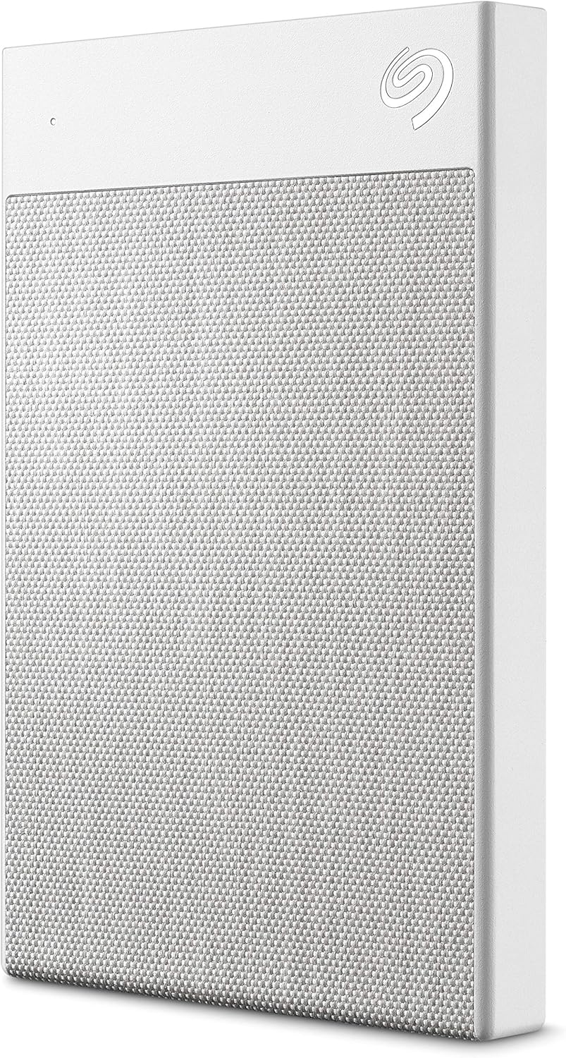 Seagate Backup Plus Ultra Touch HDD 1TB External Hard Drive – White USB-C USB 3.0, 1 year Mylio Create, 4 month Adobe Creative Cloud Photography plan and Rescue Services (STHH1000402)