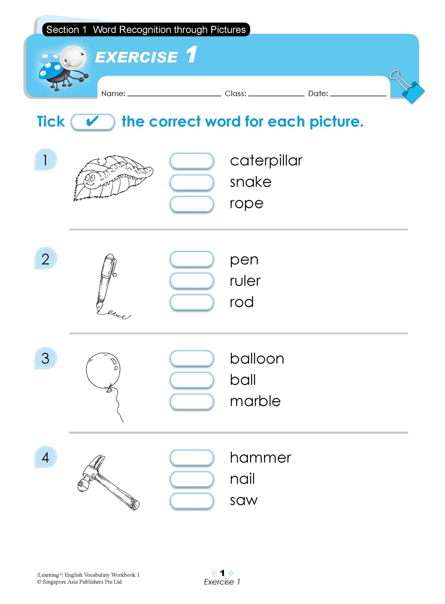 LEARNING+ ENGLISH VOCABULARY Workbook 1 – Popular Book Company Pte Ltd