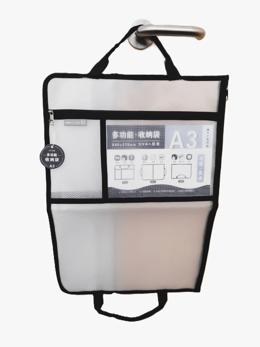 MULTI ZIP BAG WITH 3 ZIPPER A301