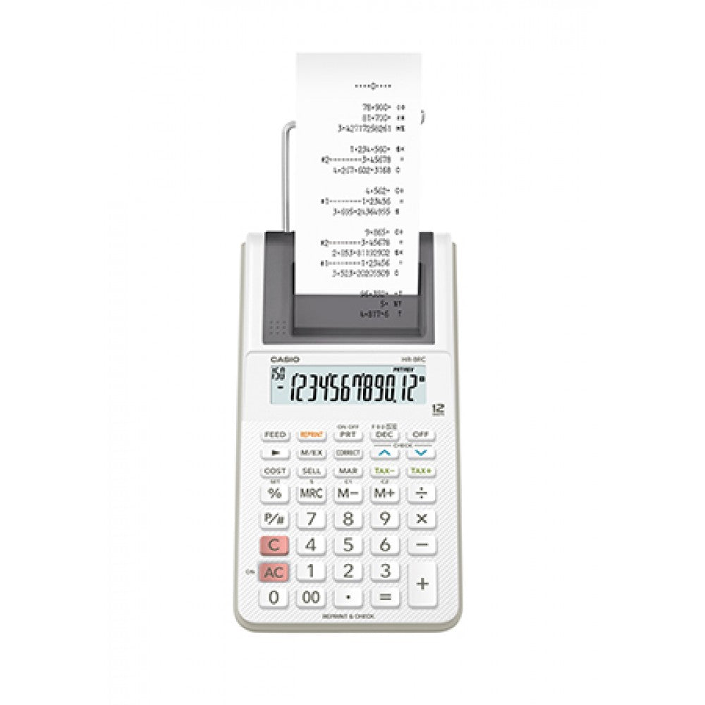 Casio HR-8RC-WE 12-Digits Printing Calculator